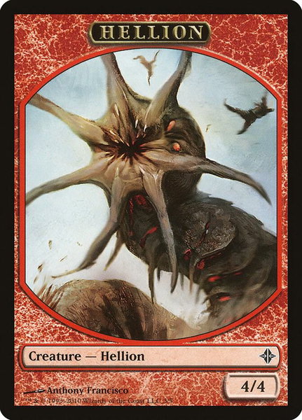 Hellion Token trading card from Rise of the Eldrazi Hellion Token - Rise of the Eldrazi Magic: The Gathering trading card