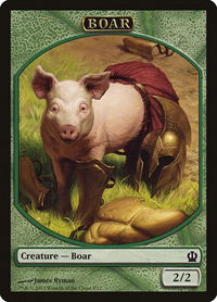 Boar Token - Theros (THS) #8 - Token Magic: The Gathering Trading Card