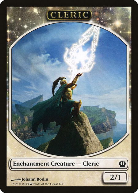 Cleric Token - Theros Magic: The Gathering trading card