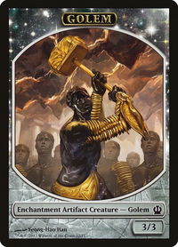Golem Token - Theros (THS) #10 - Token Magic: The Gathering Trading Card
