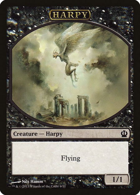Harpy Token - Theros Magic: The Gathering trading card