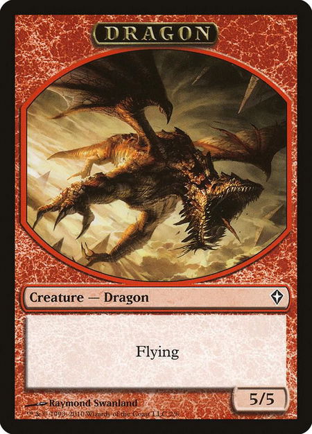 Dragon Token - Worldwake Magic: The Gathering trading card