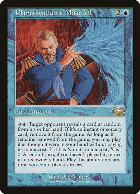 Planeswalker's Mischief - Planeshift Magic: The Gathering trading card