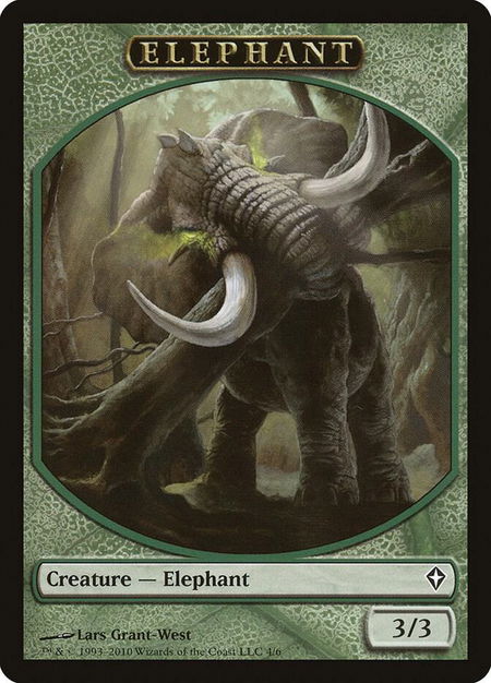 Elephant Token - Worldwake Magic: The Gathering trading card