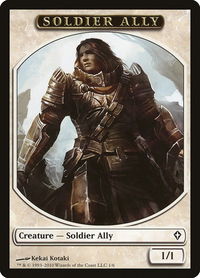 Soldier Ally Token - Worldwake (WWK) #1 - Token Magic: The Gathering Trading Card