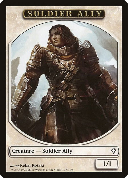 Soldier Ally Token - Worldwake Magic: The Gathering trading card