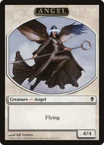 Angel Token - Zendikar (ZEN) #1 - Token Magic: The Gathering Trading Card