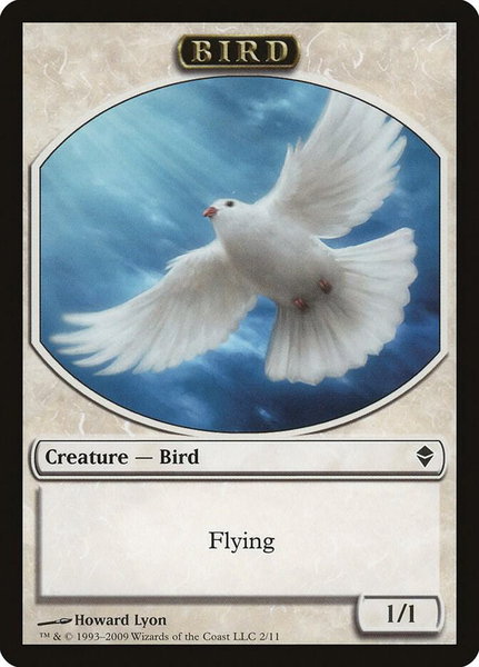 Bird Token - Zendikar Magic: The Gathering trading card