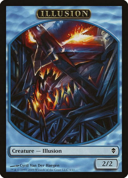 Illusion Token trading card from Zendikar Illusion Token - Zendikar Magic: The Gathering trading card