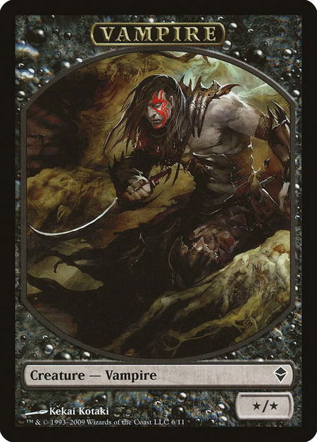Vampire Token trading card from Zendikar Vampire Token - Zendikar Magic: The Gathering trading card