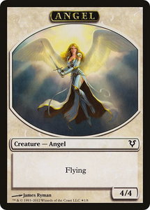 Angel // Demon Double-Sided Token - Prerelease Cards (PRE) #1★ - Token Magic: The Gathering Trading Card