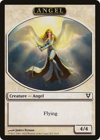 Angel // Demon Double-Sided Token - Prerelease Cards (PRE) #1★ - Token Magic: The Gathering Trading Card