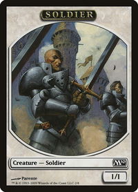 Soldier Token - Magic 2010 (M10) (M10) #2 - Token Magic: The Gathering Trading Card