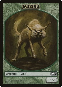 Wolf Token - Magic 2010 (M10) (M10) #7 - Token Magic: The Gathering Trading Card