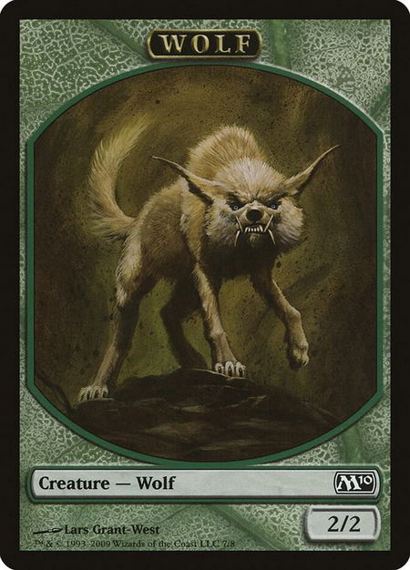 Wolf Token - Magic 2010 (M10) Magic: The Gathering trading card