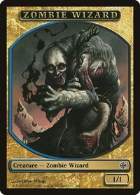 Zombie Wizard Token - Alara Reborn (ARB) #4 - Token Magic: The Gathering Trading Card