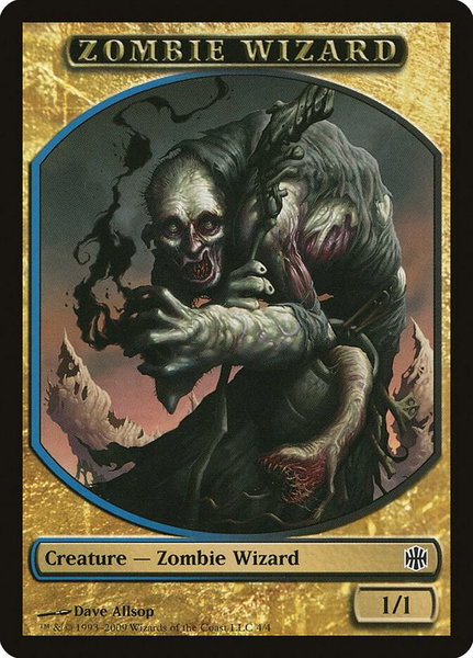 Zombie Wizard Token trading card from Alara Reborn Zombie Wizard Token - Alara Reborn Magic: The Gathering trading card
