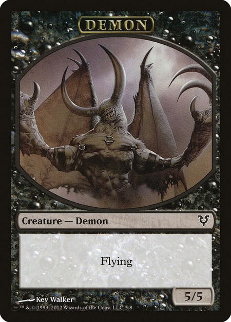 Demon Token - Avacyn Restored Magic: The Gathering trading card