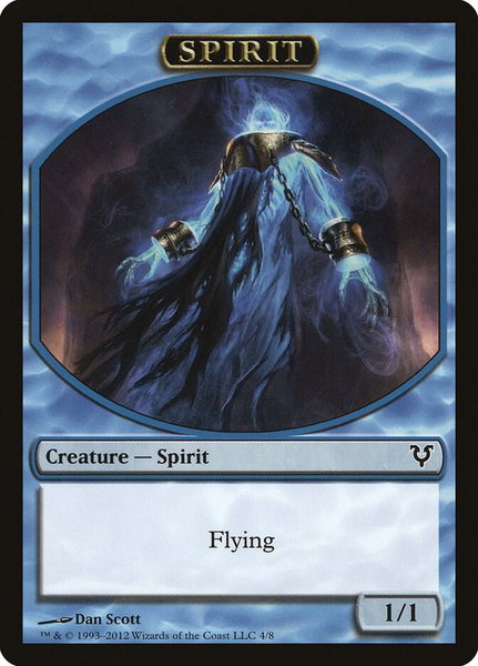 Spirit Token (4) - Avacyn Restored Magic: The Gathering trading card