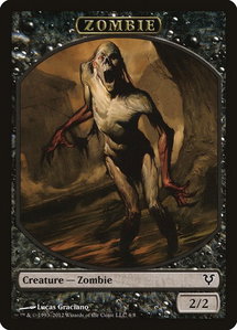Zombie Token - Avacyn Restored (AVR) #6 - Token Magic: The Gathering Trading Card