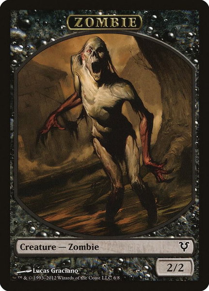Zombie Token - Avacyn Restored Magic: The Gathering trading card