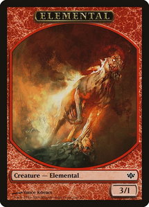Elemental Token - Conflux (CON) #2 - Token Magic: The Gathering Trading Card