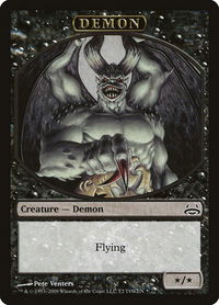 Demon Token - Duel Decks: Divine vs. Demonic (DDC) #2 - Token Magic: The Gathering Trading Card