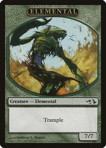 Elemental Token - Duel Decks: Elves vs. Goblins (EVG) #T1 - Token Magic: The Gathering Trading Card