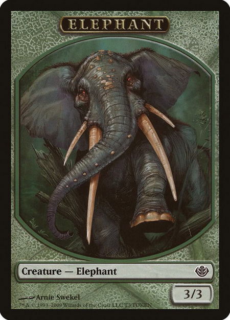 Elephant Token - Duel Decks: Garruk vs. Liliana Magic: The Gathering trading card