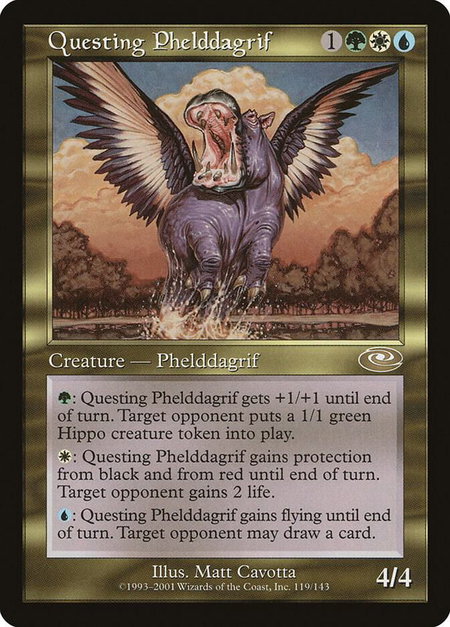 Questing Phelddagrif - Planeshift Magic: The Gathering trading card