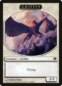 Griffin Token - Duel Decks: Heroes vs. Monsters (DDL) #1 - Token Magic: The Gathering Trading Card
