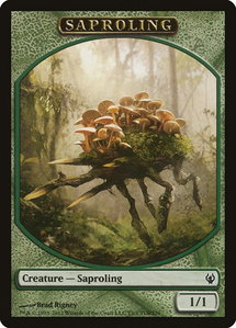 Saproling Token - Duel Decks: Izzet vs. Golgari (DDJ) #1 - Token Magic: The Gathering Trading Card