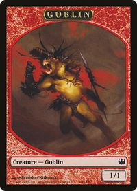 Goblin Token - Duel Decks: Knights vs. Dragons (DDG) #1 - Token Magic: The Gathering Trading Card