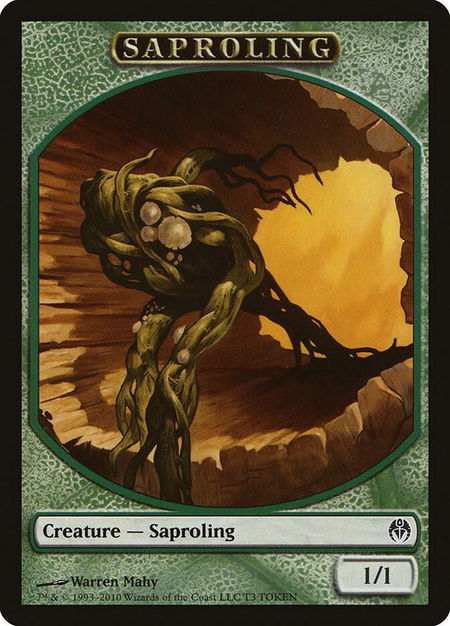 Saproling Token trading card from Duel Decks: Phyrexia vs. the Coalition Saproling Token - Duel Decks: Phyrexia vs. the Coalition Magic: The Gathering trading card
