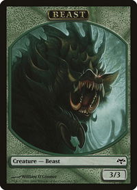 Beast Token - Eventide (EVE) #3 - Token Magic: The Gathering Trading Card