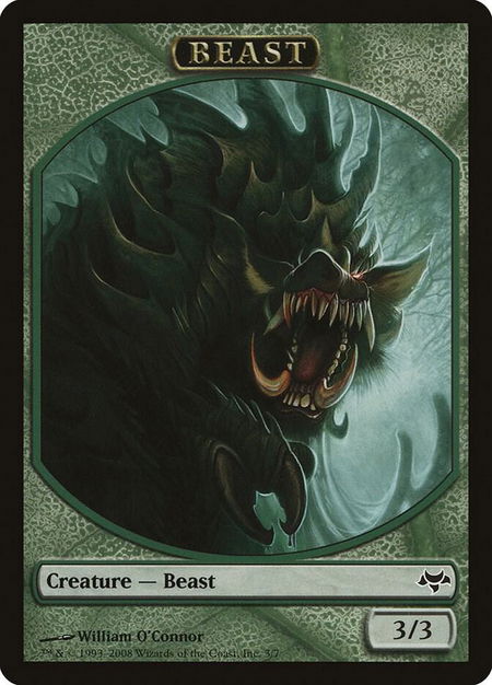 Beast Token - Eventide Magic: The Gathering trading card