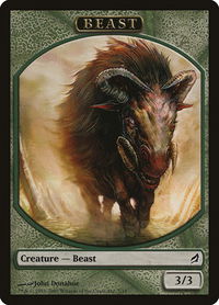 Beast Token - Lorwyn (LRW) #7 - Token Magic: The Gathering Trading Card