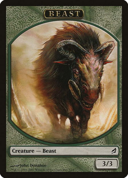 Beast Token - Lorwyn Magic: The Gathering trading card