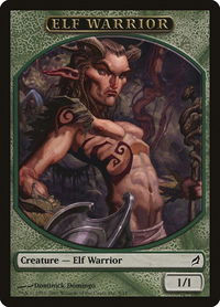 Elf Warrior Token - Lorwyn (LRW) #9 - Token Magic: The Gathering Trading Card