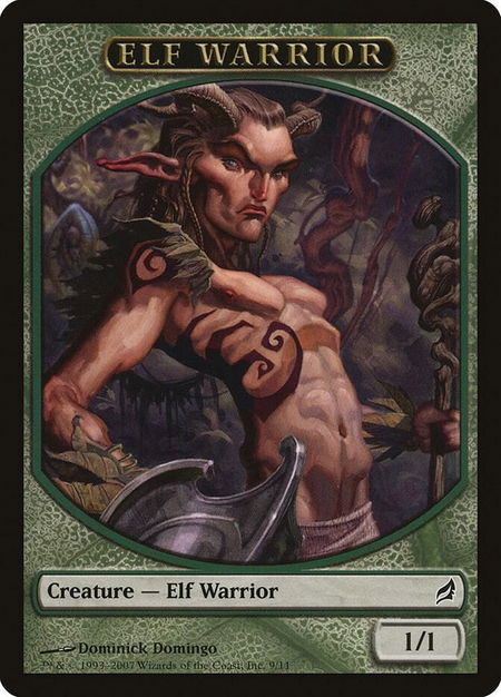 Elf Warrior Token - Lorwyn Magic: The Gathering trading card