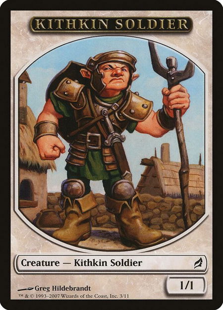 Kithkin Soldier Token - Lorwyn Magic: The Gathering trading card