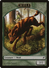 Wolf Token - Lorwyn (LRW) #10 - Token Magic: The Gathering Trading Card