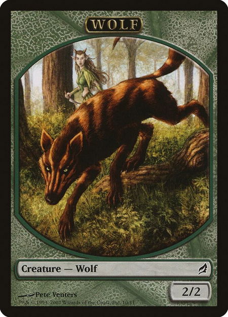 Wolf Token - Lorwyn Magic: The Gathering trading card