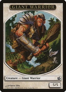Giant Warrior Token - Morningtide (MOR) #1 - Token Magic: The Gathering Trading Card
