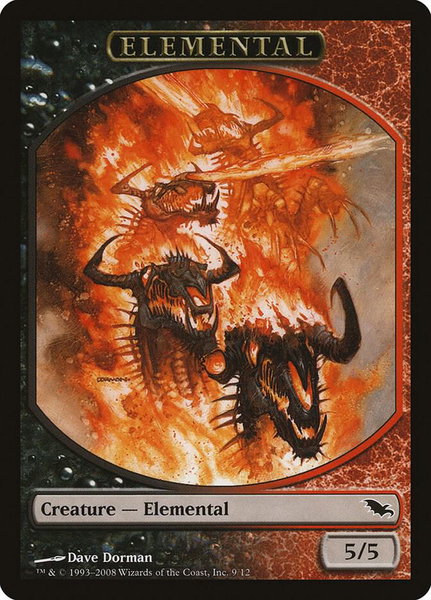 Elemental Token (9) trading card from Shadowmoor Elemental Token (9) - Shadowmoor Magic: The Gathering trading card