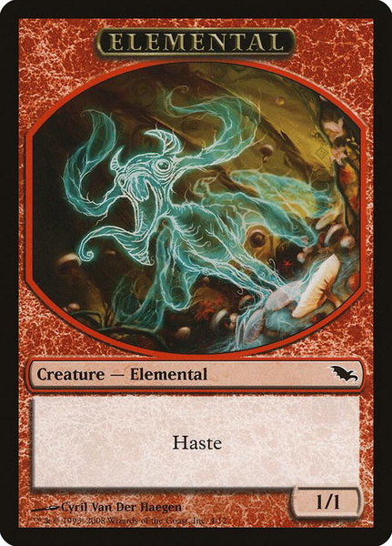 Elemental Token (4) trading card from Shadowmoor Elemental Token (4) - Shadowmoor Magic: The Gathering trading card