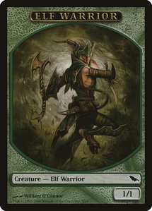 Elf Warrior Token (5) - Shadowmoor (SHM) #5 - Token Magic: The Gathering Trading Card