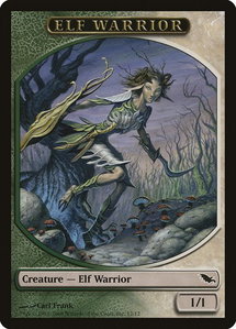 Elf Warrior Token (12) - Shadowmoor (SHM) #12 - Token Magic: The Gathering Trading Card