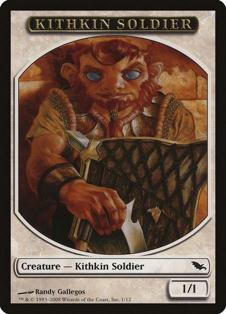 Kithkin Soldier Token - Shadowmoor Magic: The Gathering trading card