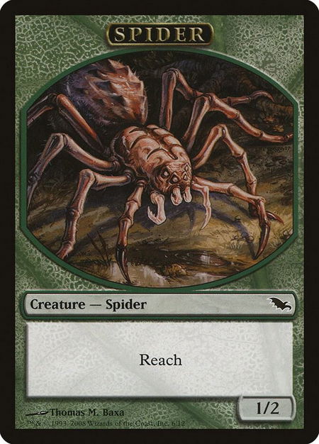 Spider Token - Shadowmoor Magic: The Gathering trading card